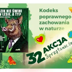 Dzik w garniturze zachęca do sprzątania świata. Ciekawostki o dzikach i przyrodzie.
